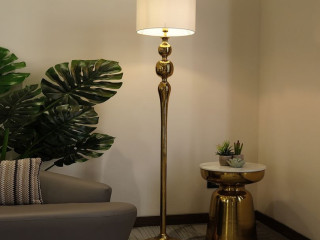 Beads Stacked Ball Gold Electroplated SS Floor Lamp - Exclusive Offers at Wooden Street