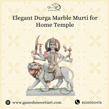 elegant-durga-marble-murti-for-home-temple