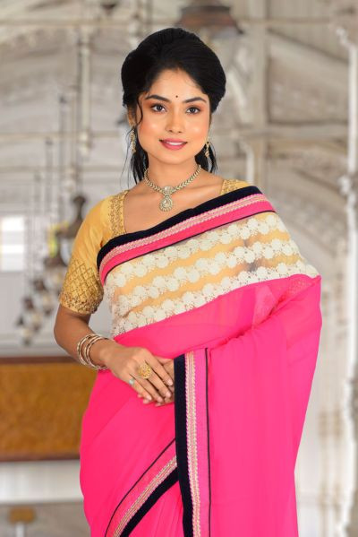 Buy designer Chiffon sarees online at AMMK.