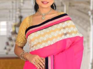 Buy designer Chiffon sarees online at AMMK.