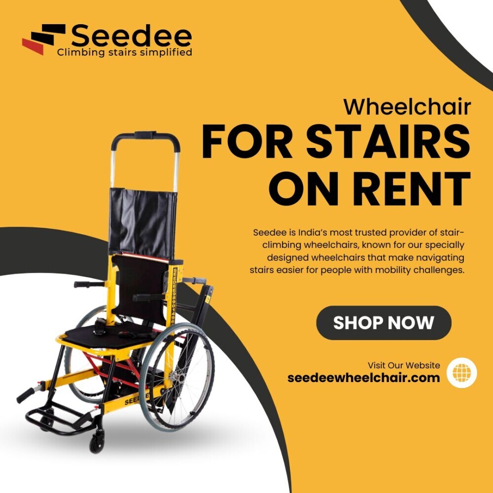 Stair Climbing Wheelchair on rent Delhi | SeedeeWheelchair