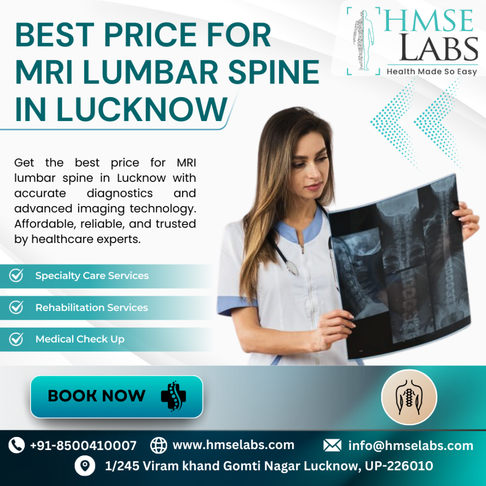 Best price for MRI lumbar spine in Lucknow