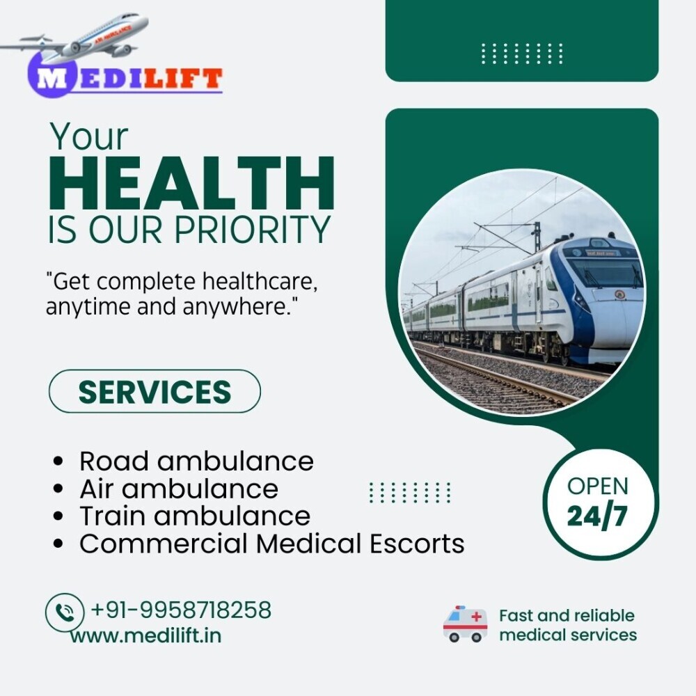 Medilift Train Ambulance in Guwahati Move Patients without Compromising on Safety