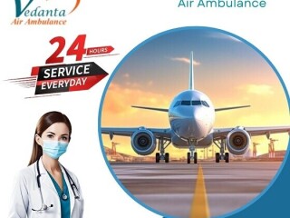 Book Affordable Price Vedanta Air Ambulance Service in Raipur with Modern ICU Facility