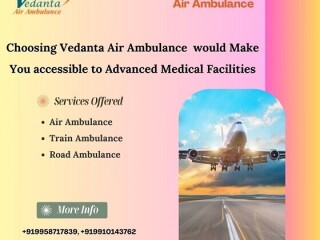 Take Vedanta Air Ambulance Service in Indore for a Hassle-free Healthcare Facility