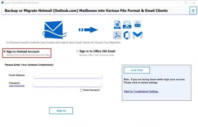 Know the solution to backup Hotmail emails to hard drive