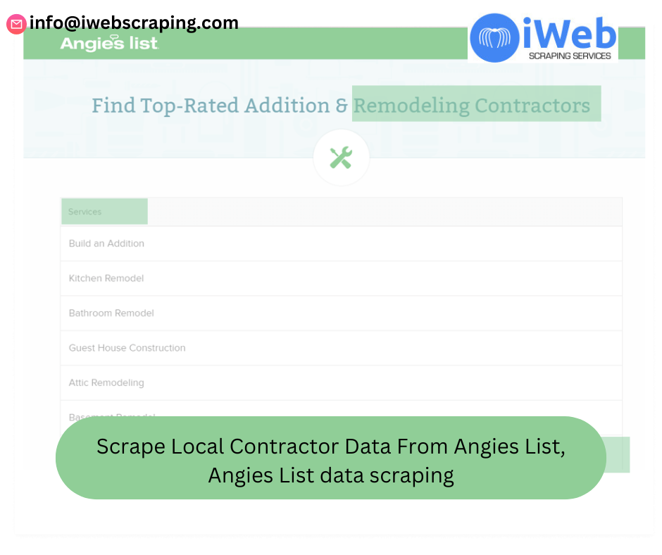 Scrape Local Contractor Data From Angies List, Angies List data scraping