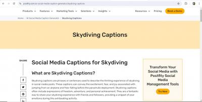 Skydiving Captions That Will Take Your Breath Away