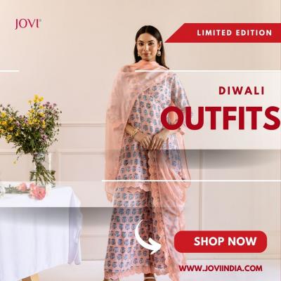 Classic Traditional Wear for a Festive Diwali Celebration JOVI India