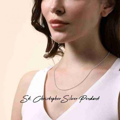 St. Christopher Silver Pendant