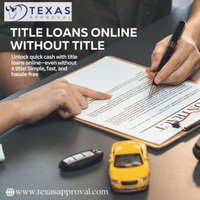 Title Loan on Car Not Paid Off in Texas – No Title Needed | texasapproval