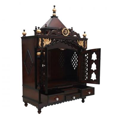 [Pooja Graham Large Floor Rested Pooja Mandir with...