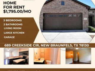 Home For Rent , 689 Creekside Cir, New Braunfels, TX 78130