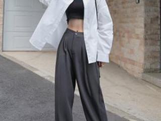 Korean Grey Relaxed Pants - Style &amp; Comfort