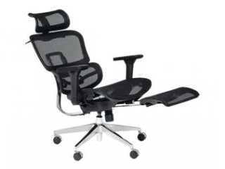 Experience Ultimate Comfort: Ergonomic Chair with Built-in Footrest!