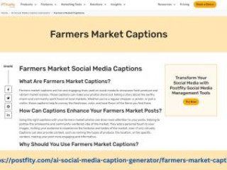 Creative Free Online Farmers Market Captions to Use for Your Posts