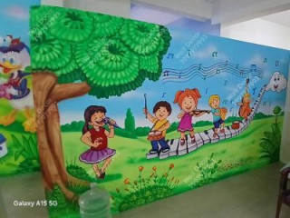 Play School Cartoon Wall Art Painting From Hyderabad