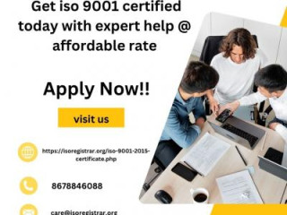 Get iso 9001 certified today with expert help @ affordable rate