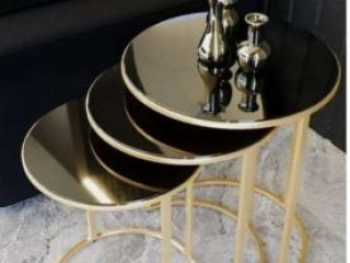 Black &amp; Gold Nesting Table Set