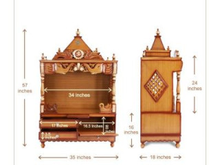 Divine Home Large Floor Rested Pooja Mandir without Door 