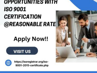 Unlock growth opportunities with iso 9001 certification @reasonable rate