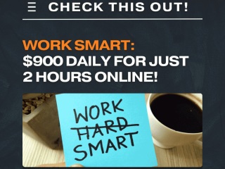 Work Smart: $900 Daily for Just 2 Hours Online!