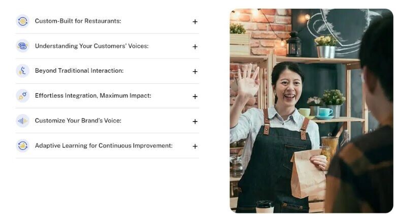 Voice AI food ordering system for Restaurants from Voiceplug AI